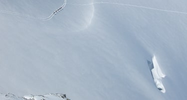 Skihochtour am Gletscher: Gletscherspalte