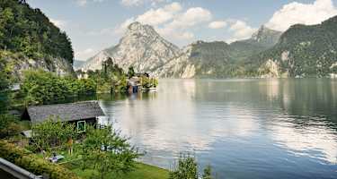Der Berg und das Wasser: Selbst Leute, die den Traunstein und den Traunsee in Oberösterreich jeden Tag vor Augen haben, sagen, dass sie sich an diesem Blick nicht sattsehen können.