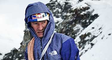 David Lama am Stubaier Gletscher, Januar 2018