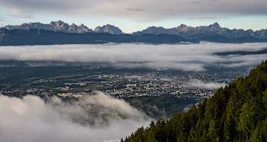 Ausblick von unserer Unterkunft mit Blick auf die Julischen Alpen