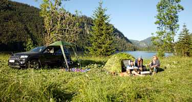 Zelten Campen in den Bergen