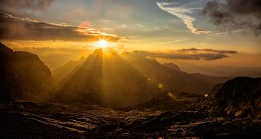Sonnenuntergang bei der Adamekhütte