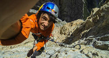 David Lama in der Laserzwand