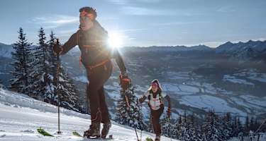 Entspanntes Pistentouren im Skitourenpark in St. Johann in Tirol