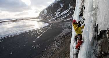 Eisklettern in Island