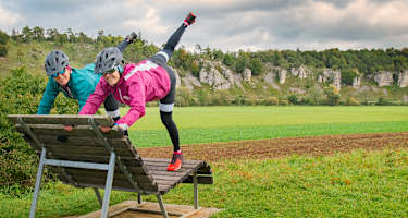 Corinne und Fränzi aus der Schweiz haben Franken auf dem Bike erkundet