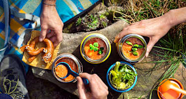 Ideal für den gemeinsamen Wander-Ausflug: Gazpacho to go