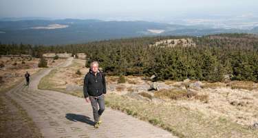 Hans Zippert beim Wandern