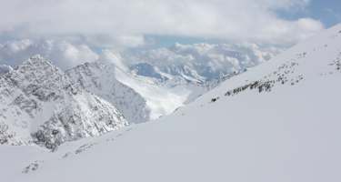 Blick vom Stubaier Gletscher Richtung Ötztal