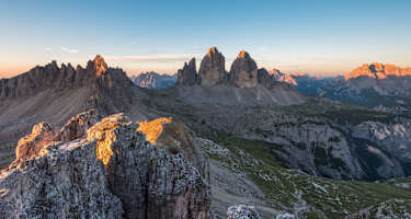 Blick vom Toblinger Knoten auf die Sextner Dolomiten