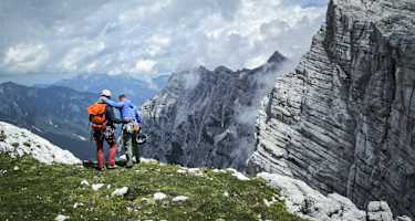 Hanspeter Eisendle und Marko Prezelj nach dem erfolgreichen Aufstieg