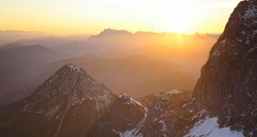 Alpen: Sonnenuntergang