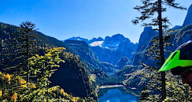 Blick auf den Gosausee und den Dachsteingletscher