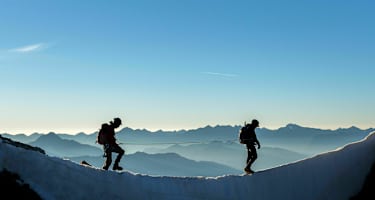 Seilschaft in den Dauphiné-Alpen in Frankreich