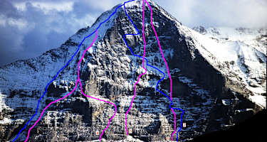 Eiger Nordwand: Routen und John-Harlin-Direttissima
