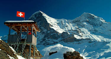 Berner Alpen: Blick auf den Eiger von der Kleinen Scheidegg