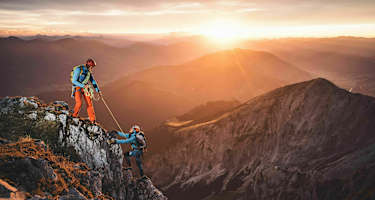 Kletterer am Admonter Kalbling im Gesäuse