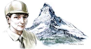 Jeanne Immink und das Matterhorn, Schweiz