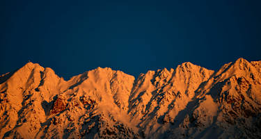 Kemacher im Karwendel: Blick auf die Nordkette bei Innsbruck in Tirol