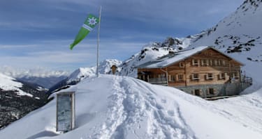 Die Marteller Hütte (2.585 m) in Südtirol
