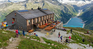 Die Olpererhütte in den Zillertaler Alpen