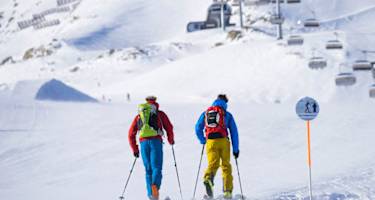 Pistenskitour: Tourengeher am Kitzsteinhorn in Salzburg