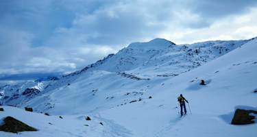Skitour auf den Piz Turettas im Val Müstair in Graubünden