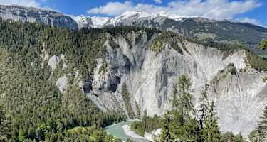 Blick von oben auf die Rheinschlucht