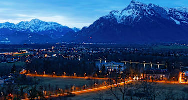 Blick vom Mönchsberg über Salzburg