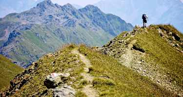 Wanderer am Kamm Richtung Großglockner