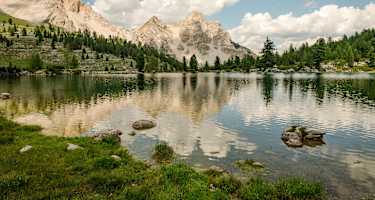 Grünsee ; Antonispitze und Eisengabel ; Naturpark Fanes-Sennes-Prags