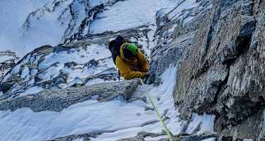 Martin Sieberer in der Schrammacher Nordwand