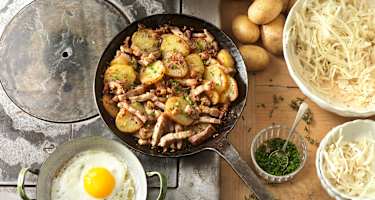 Tiroler Gröstl Rezept aus der Pfanne