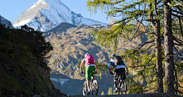 Mountainbiken im Angesicht des Kitzsteinhorns