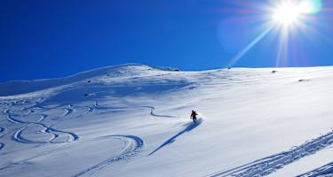 Freeriden im Val Müstair in der Schweiz