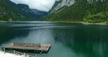 Imposant: Das Dachsteinmassiv der dem Vorderen Gosausee