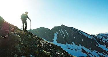 Wanderer in der Glocknergruppe in Tirol