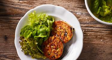 Rezept: Gebratene Bärlauch-Feta-Knödel