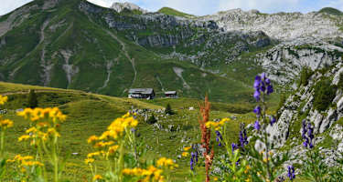 Die Biberacher Hütte liegt wunderschön am Übergang vom Großen Walsertal in den Bregenzerwald