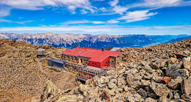 Die Glungezer-Hütte auf 2.610 m