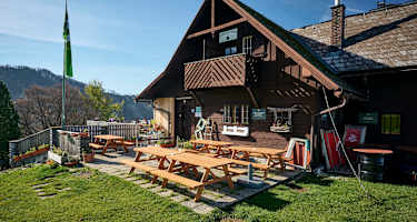 Die Grünburger Hütte auf 1.080 m