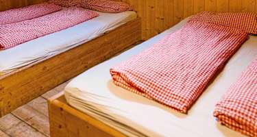 Bettenlager in der Potsdamer Hütte