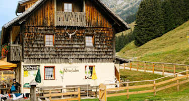 Die Möselalm liegt in den Gailtaler Alpen und ist von Weißbriach im Gitschtal und auch von Kirchbach im Gailtal aus erreichbar.
