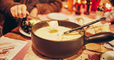 Käsefondue auf der Schweizerhütte