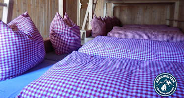 Einer des Schlafpläze auf der Weissmieshütte