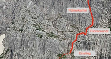 Übersicht Klettertour Totenkrichl