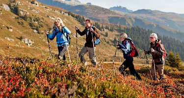 Pilgern im alpinen Gelände.