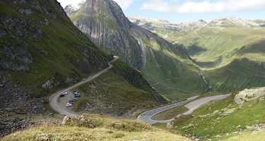 Nach Überwindung des Nufenenpasses, Blick Richtung Goms