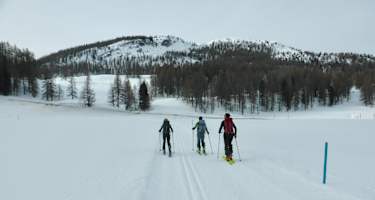 Piz Fora - Start auf der Langlaufloipe
