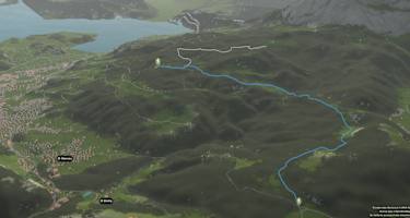 3-D-Ansicht der Wanderung Krienseregg - Holderchäppeli